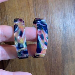 BaubleBar Jewelry - BaubleBar Multi Colored Resin Hoops BaubleBar Jewelry - BaubleBar Multi Colored Resin Hoops